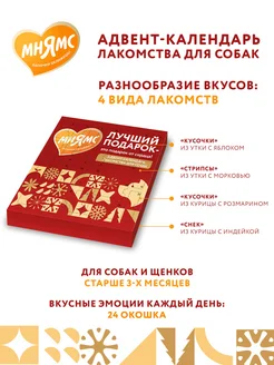 Лакомства для собак Адвент-календарь, 100г х 2 упаковки Мнямс 292863880 купить за 1 426 ₽ в интернет-магазине Wildberries